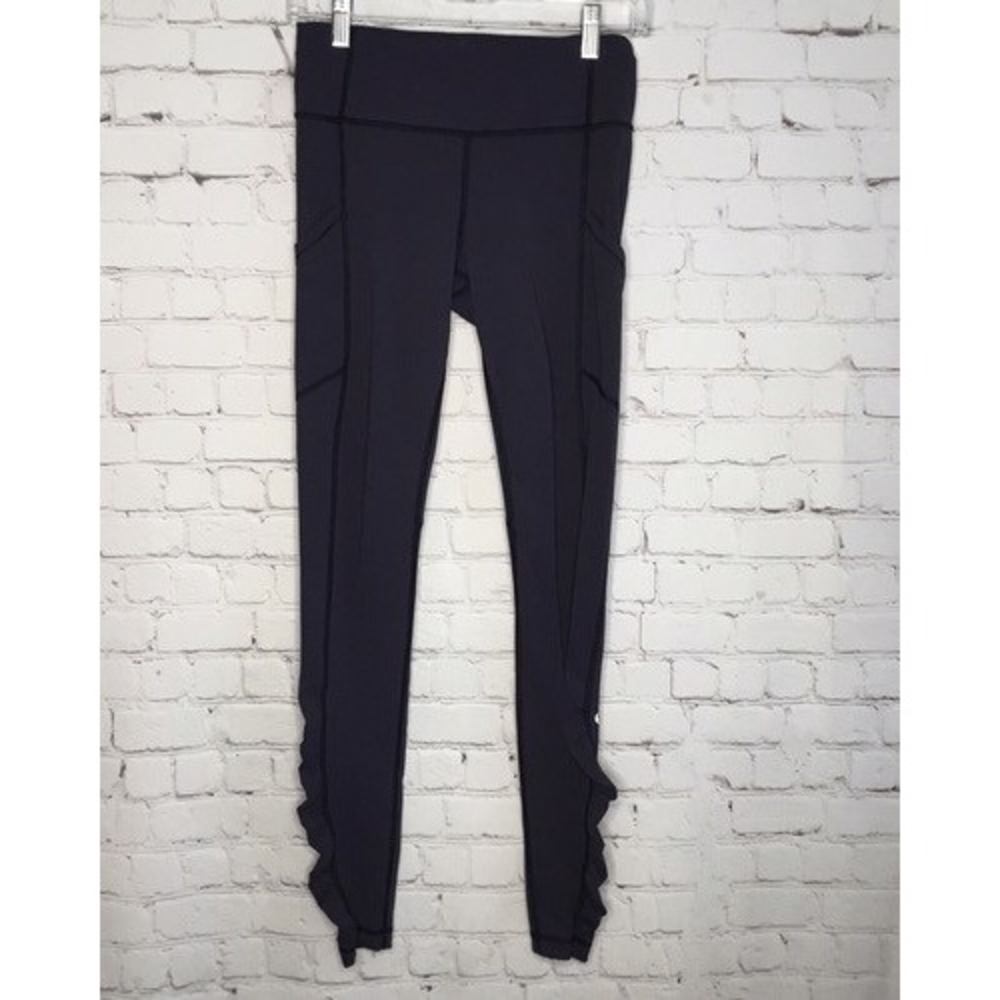 Lululemon Dark Purple Full Length Eggplant Rushed Ankle Leggings Women 4 Vietnam